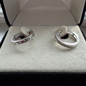 White Gold Diamond Hoop Earrings